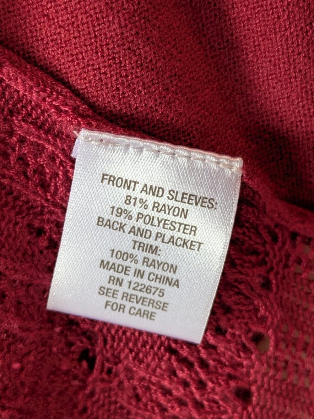 Roz & Ali Open Knit Cardigan - Picture 6 of 7